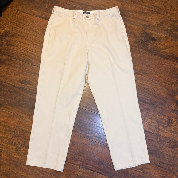 Lands' End 36 Traditional Fit Khaki Chinos NWOT Classic Preppy Ivy Style Cotton - Picture 2 of 9